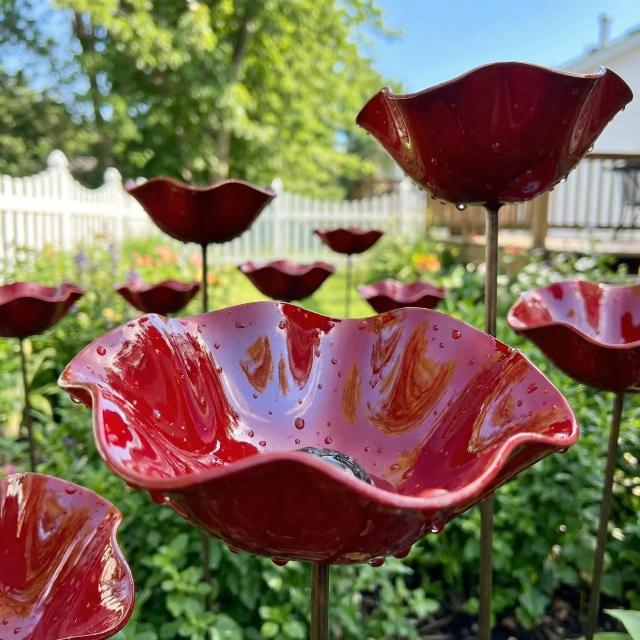 Handmade Flower Garden Stake