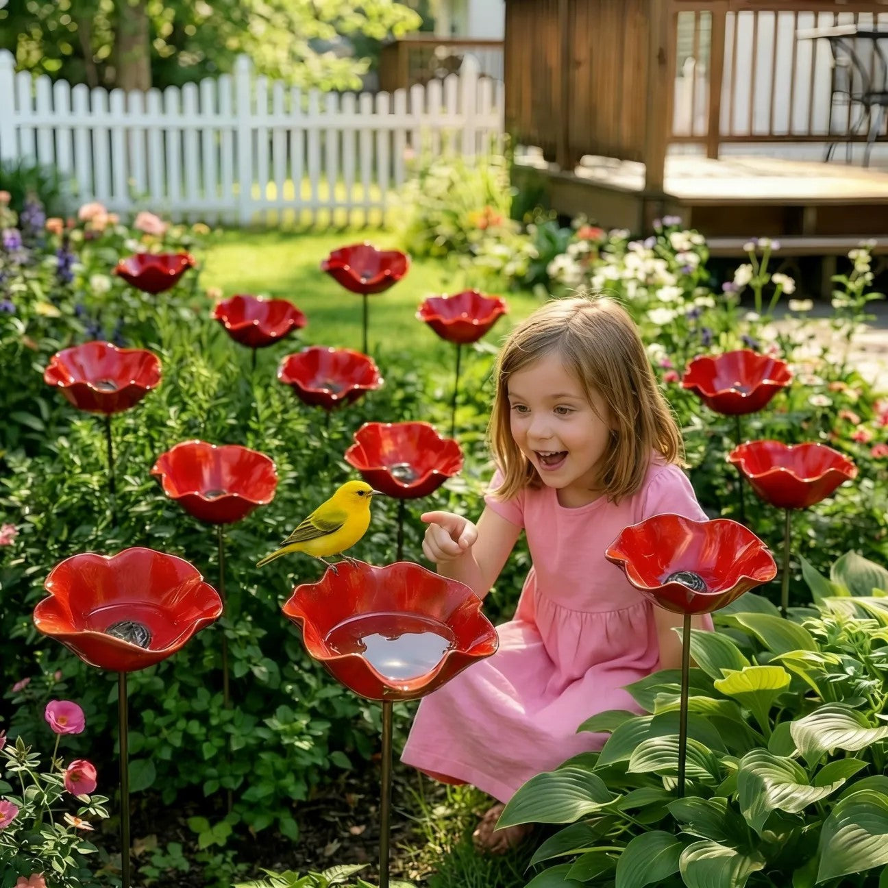 Handmade Flower Garden Stake