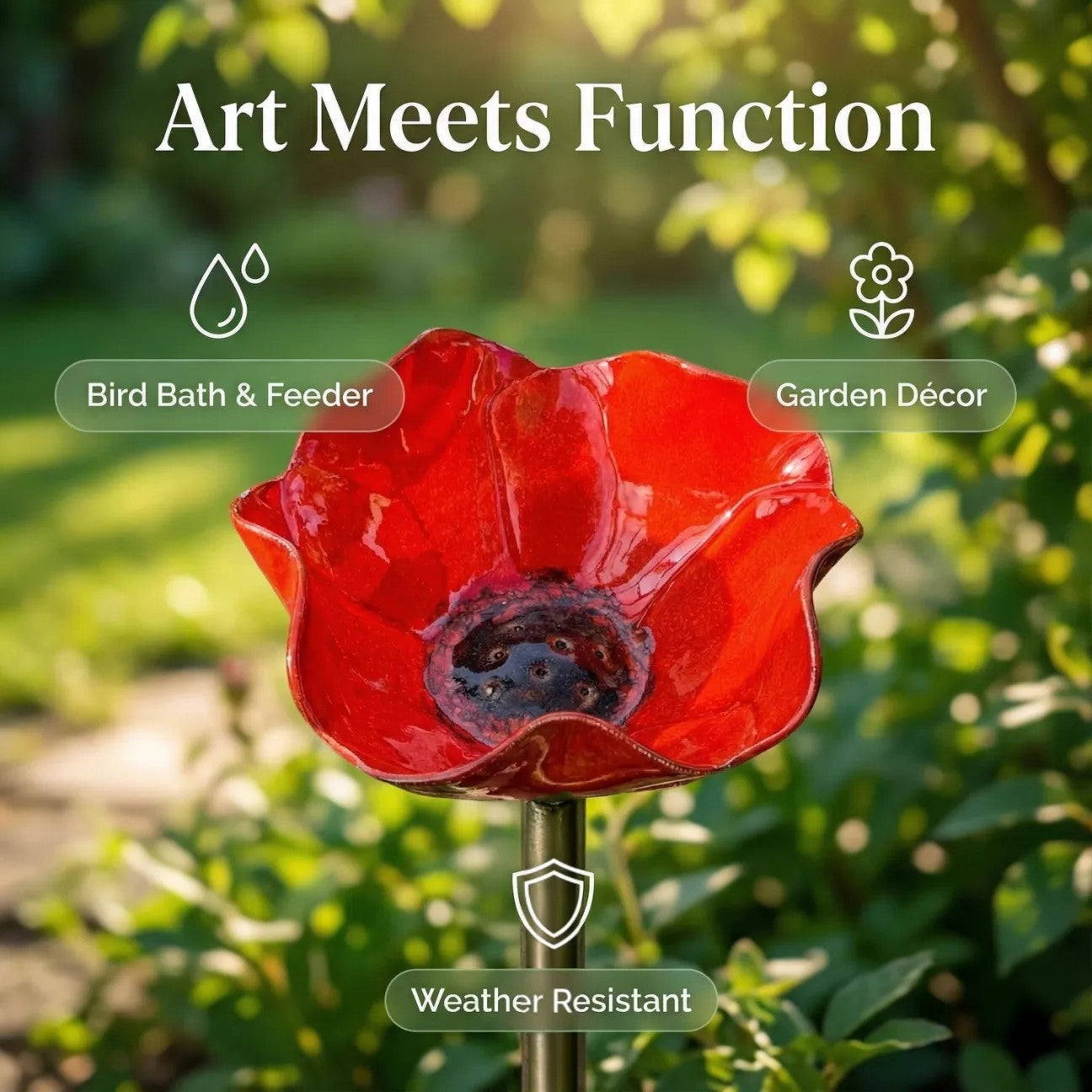 Handmade Flower Garden Stake