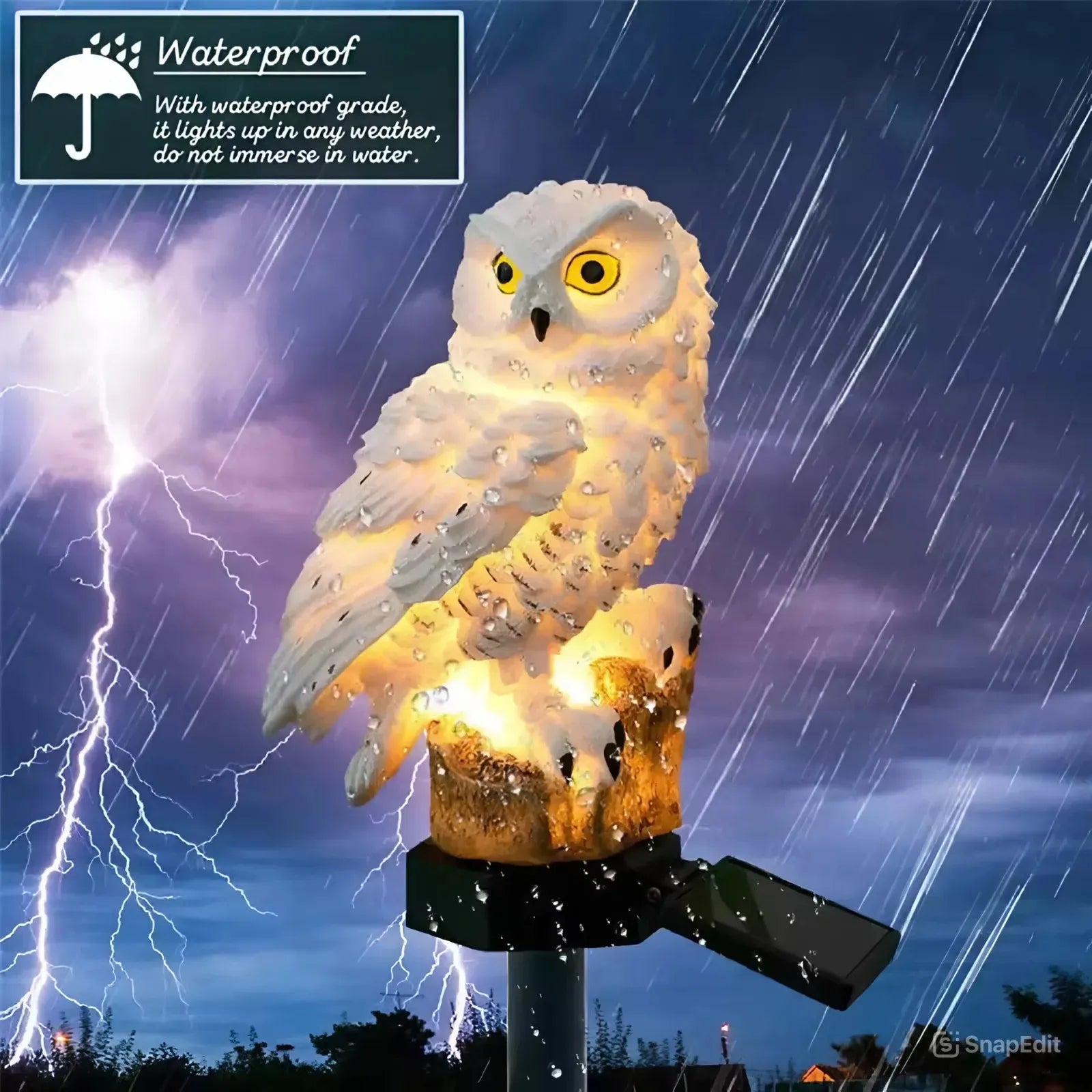 Solar Owl Garden Light | Auto On at Night & 100% Waterproof