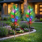 Solar Thuja Tree Lights – 2 Pack Colorful LED Garden Tree Decor