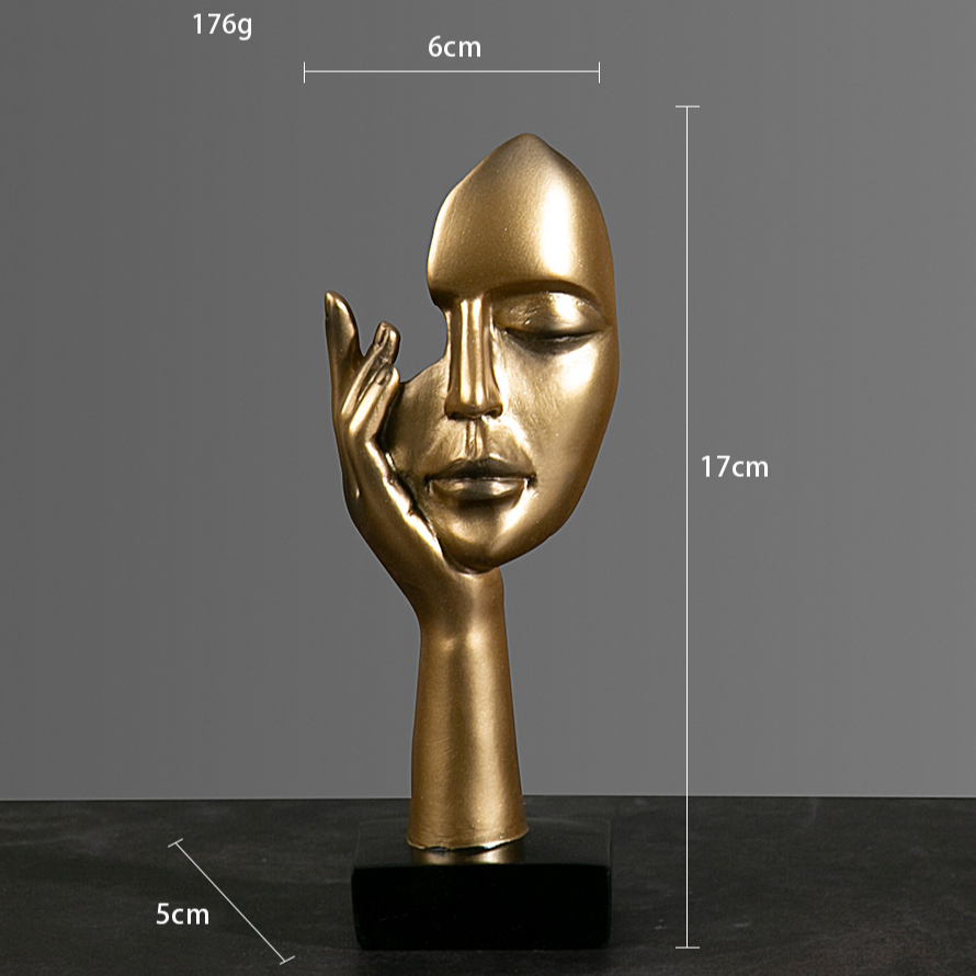 Modern Abstract Resin Thinker Sculpture – Minimalist Home & Office Decor Figurine