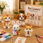 DIY 3D Beaded Pet Lovers Embroidery Kit – 4PCS Handmade Craft Set