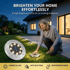 Solar Ground Lights – 8 LED Outdoor Disk Lights