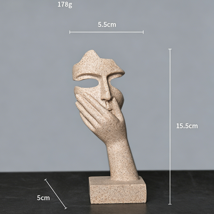 Modern Abstract Resin Thinker Sculpture – Minimalist Home & Office Decor Figurine