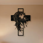 Crown of Thorns Jesus Cross Metal Wall Decor