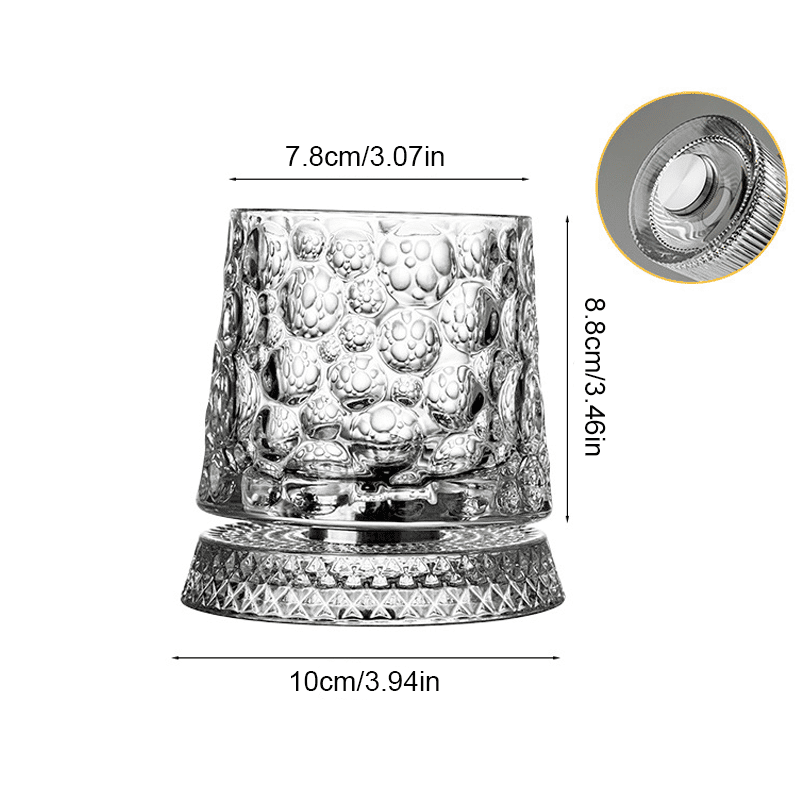 360° Spinning Crystal Whiskey Glass