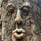Funny Old Man Tree Face Sculpture – Whimsical Outdoor Garden Tree Decor