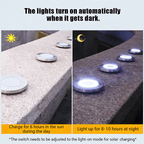 Solar Ground Lights – 8 LED Outdoor Disk Lights