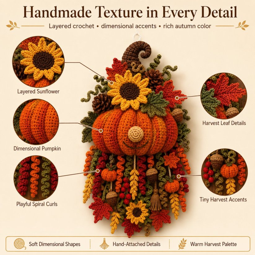 DIY Crochet Seasonal Door Hanger Kit With 6 Designs
