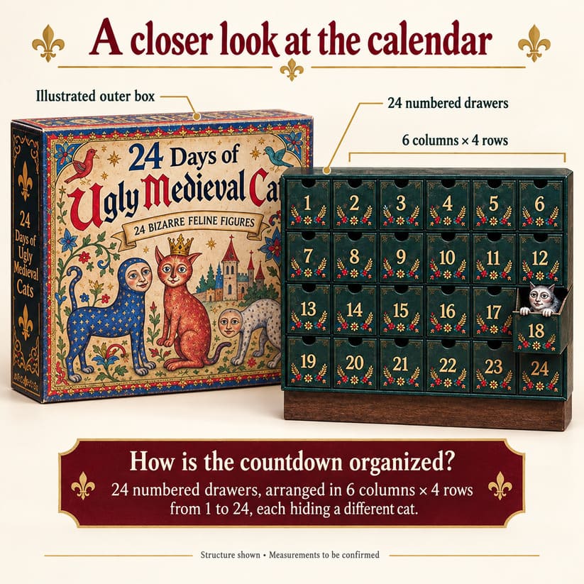 Ugly Medieval Cats 24-Day Advent Calendar 2026