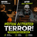 Crawling Halloween Skeleton Prop With Glowing Eyes & Sound