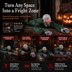 Crawling Halloween Skeleton Prop With Glowing Eyes & Sound