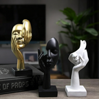 Modern Abstract Resin Thinker Sculpture – Minimalist Home & Office Decor Figurine