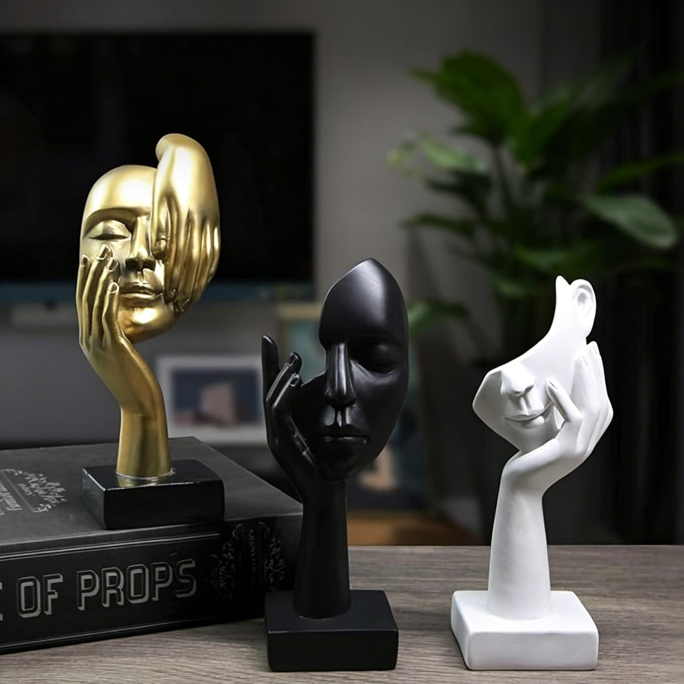 Modern Abstract Resin Thinker Sculpture – Minimalist Home & Office Decor Figurine