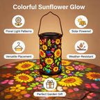 🌻 Sunflower Motif Solar Garden Lantern – IP55 Waterproof Outdoor Decor Light