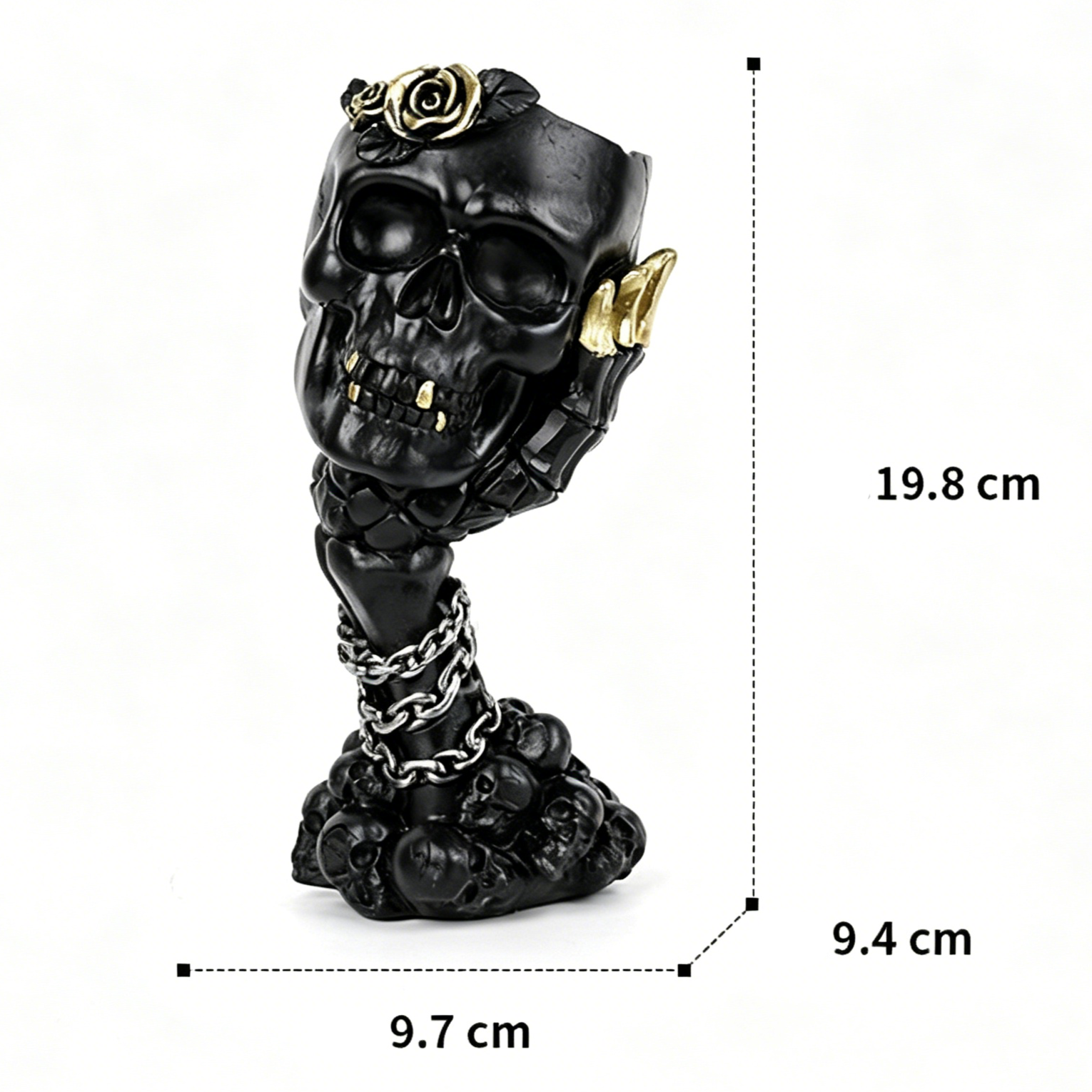 Three Wise Skulls Planter – Gothic Resin Succulent Pot & Halloween Decor