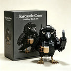 Sarcastic Crow Building Block Set With Coffee Cup