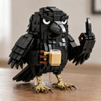 Sarcastic Crow Building Block Set With Coffee Cup