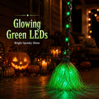 Animated Witch Broom Halloween Decor With LED Lights