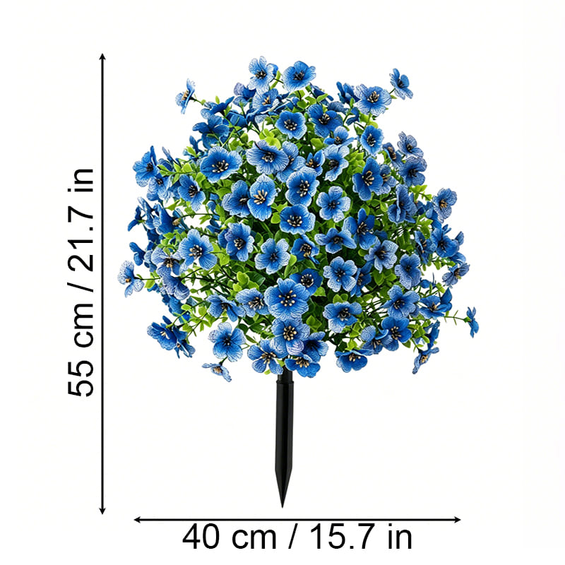 Colorful Artificial Flower Garden Stake – Weatherproof Outdoor Yard Decor