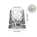 360° Spinning Crystal Whiskey Glass – Luxury Rotating Bourbon & Cocktail Tumbler (280ml)