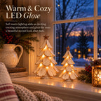 Vintage Lighted Christmas Tree Figurine With Warm LED Glow