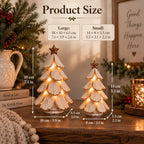 Vintage Lighted Christmas Tree Figurine With Warm LED Glow