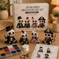 DIY 3D Beaded Skeleton Embroidery Kit – Handmade Craft Set
