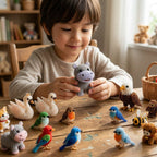 DIY 3D Beaded Woodland Friends Embroidery Kit – 4PCS Handmade Craft Set