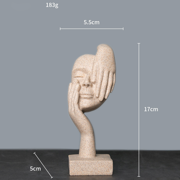 Modern Abstract Resin Thinker Sculpture – Minimalist Home & Office Decor Figurine