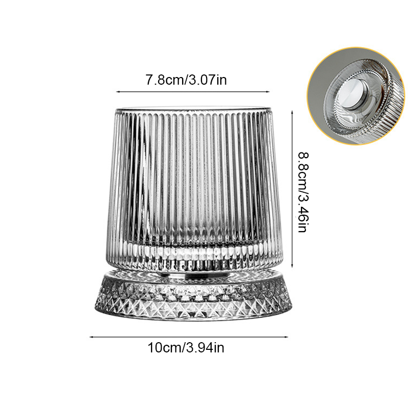360° Spinning Crystal Whiskey Glass – Luxury Rotating Bourbon & Cocktail Tumbler (280ml)