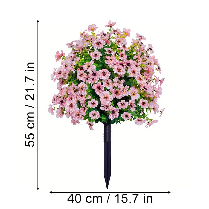 Colorful Artificial Flower Garden Stake – Weatherproof Outdoor Yard Decor