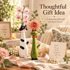Cute Long Neck Cat Resin Vase For Playful Home Decor