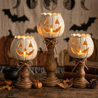Halloween Pumpkin Candle Holder – Cozy Fall Home Decor