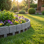 Lawn Border Fence – Stone Effect Garden Edging Landscape Decor