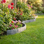 Lawn Border Fence – Stone Effect Garden Edging Landscape Decor