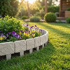 Lawn Border Fence – Stone Effect Garden Edging Landscape Decor
