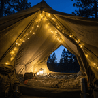 Solar 10M Camping Reel Light – Rechargeable LED String & Ambient Tent Light with Storage Reel (Warm + RGB)