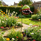 Hand-Painted Metal Carnivorous Flower Garden Stake