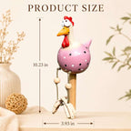 Statue de poulet à pattes pendantes – Décoration de jardin et de patio fantaisiste