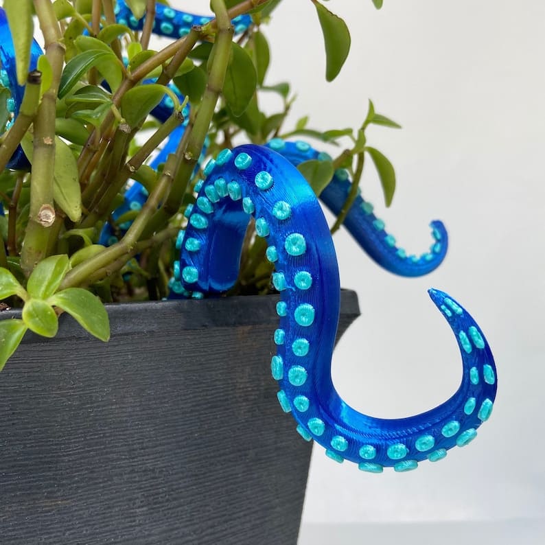 Glow Octopus Tentacle Plant Stakes – Whimsical Garden & Indoor Plant Decor
