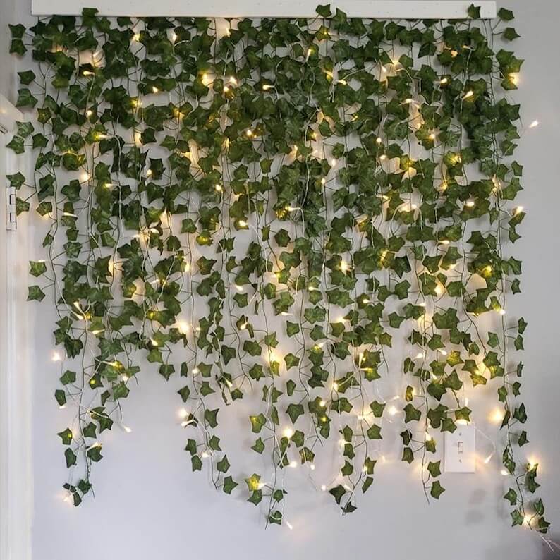Solar Ivy Vine Fairy Lights – USB, Battery & Solar Powered LED Leaf Garland Decor
