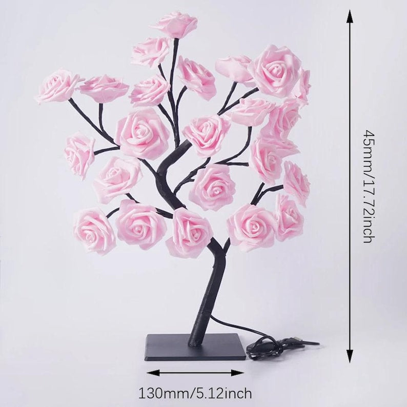 LED Rose Tree Lamp – Romantic Floral Night Light Home Decor