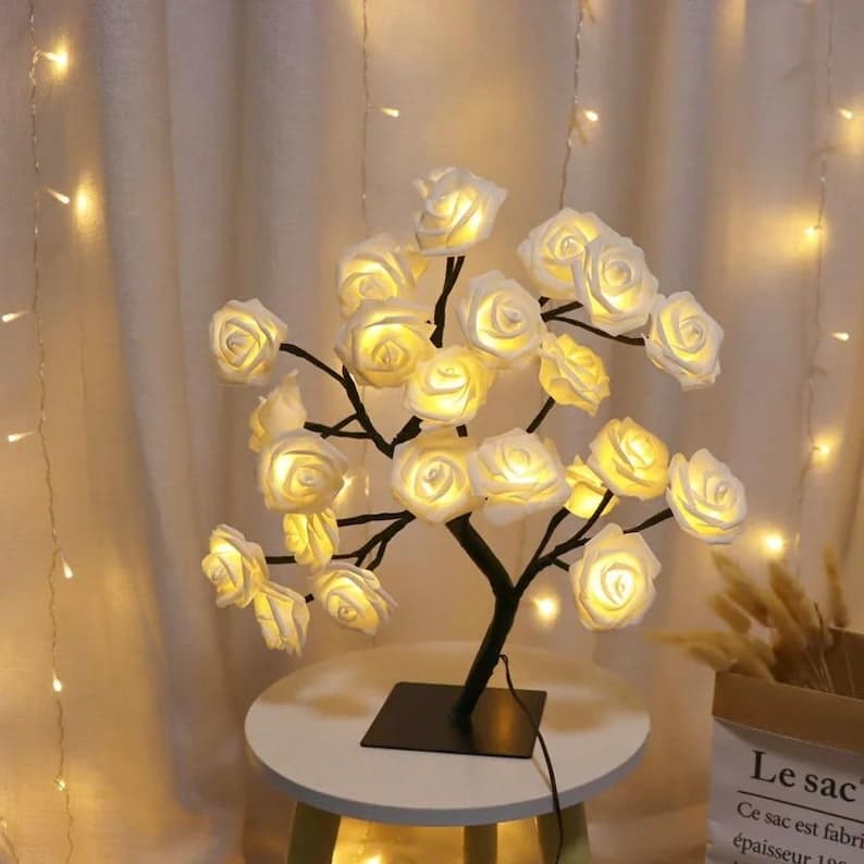 LED Rose Tree Lamp – Romantic Floral Night Light Home Decor