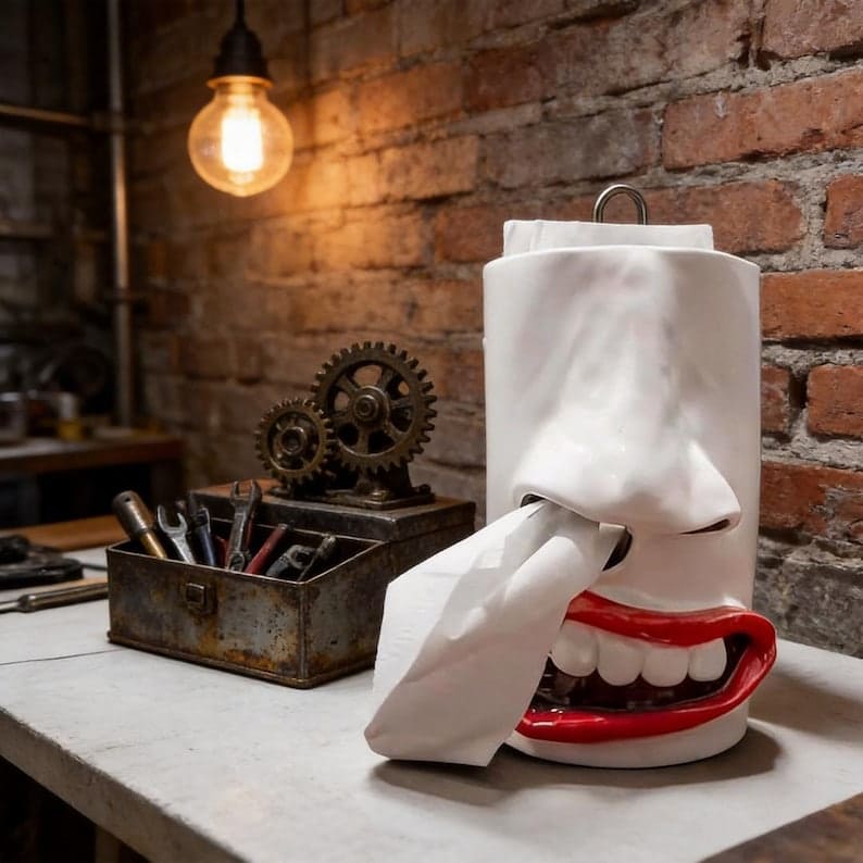 Funny Nose Tissue Holder – Quirky Resin Tissue Box Cover & Home Decor