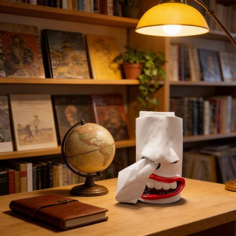 Funny Nose Tissue Holder – Quirky Resin Tissue Box Cover & Home Decor