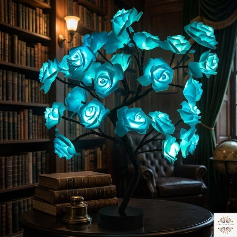 LED Rose Tree Lamp – Romantic Floral Night Light Home Decor