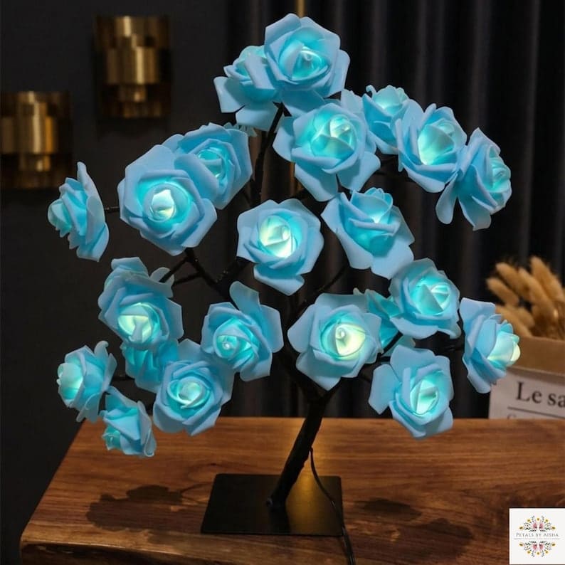 LED Rose Tree Lamp – Romantic Floral Night Light Home Decor