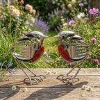 Handcrafted Metal Robin Sculpture